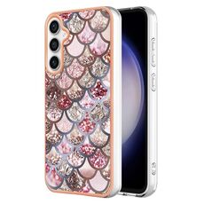 Per Samsung Galaxy S23 FE 5G Galvanotecnica IMD Custodia per telefono in TPU (squame rosa)