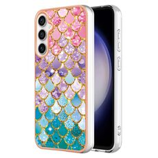 Per Samsung Galaxy S23 FE 5G Galvanotecnica IMD TPU Custodia per telefono (squame colorate)