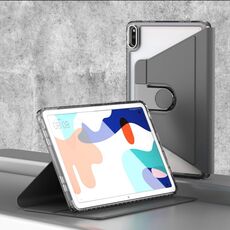 Per Huawei MatePad 10.4 Clear 360 rotazione Stand Smart custodia in pelle per tablet (nero)