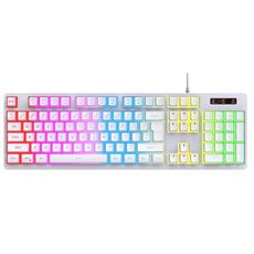 HXSJ L200 Tastiera retroilluminata RGB cablata 104 copritasti Pudding (bianco)