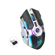 Mouse wireless HXSJ T30 2400 DPI RGB 2,4 GHz (nero)