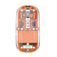 HXSJ T900 Mouse da gioco wireless a tre modalità con magnete trasparente (arancione)
