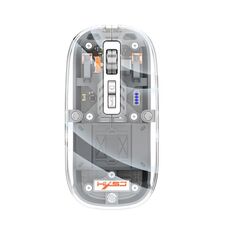HXSJ T900 Mouse da gioco wireless a tre modalità con magnete trasparente (grigio)