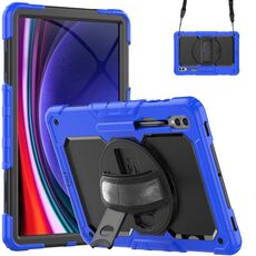 Per Samsung Galaxy Tab S9 Ultra / S8 Ultra Silicone + custodia per tablet PC (blu scuro + nero)