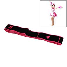 Bambini 8 Lattice Yoga Stretch Band Dance Banda elastica Banda di resistenza (rosa rossa)