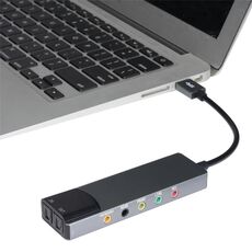 HY-601 Scheda audio multifunzione USB 6 in 1 USB + Audio 3.5 + 7.1CH / OTTICO (grigio)