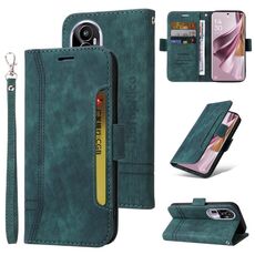 Per OPPO Reno10 Pro + 5G Global BETOPNICE Custodia per telefono in pelle con fibbia a doppio lato (verde)