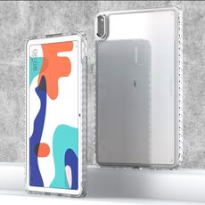 Custodia per tablet antiurto in acrilico trasparente per Huawei MatePad 10.4 (bianca)