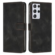 Custodia in pelle per Samsung Galaxy S21 Ultra 5G Dream Triangle con cordino (nero)