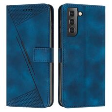 Custodia in pelle per Samsung Galaxy S22+ 5G Dream Triangle con cordino (blu)
