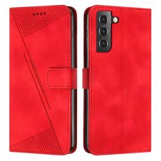 Per Samsung Galaxy S22+ 5G Custodia in pelle Dream Triangle con cordino (rosso)