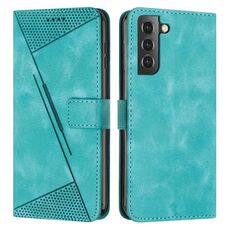 Custodia in pelle per Samsung Galaxy S22+ 5G Dream Triangle con cordino (verde)