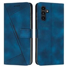 Custodia in pelle per Samsung Galaxy S23 FE 5G Dream Triangle con cordino (blu)