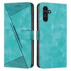 Custodia in pelle per Samsung Galaxy S23 FE 5G Dream Triangle con cordino (verde)