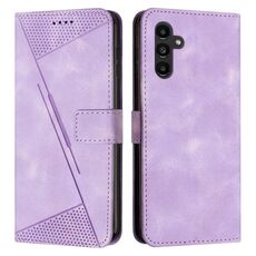 Custodia in pelle per Samsung Galaxy S23 FE 5G Dream Triangle con cordino (viola)
