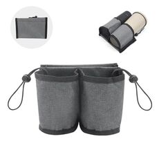 Portabicchieri per bevande portatili multifunzionali da 2 pezzi (grigio)