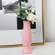 Ornamenti per la decorazione della casa in porcellana imitazione vaso a prova di caduta semplice a forma di petalo (rosa)