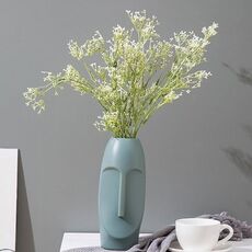 Durevole, a prova di caduta e a prova di crepe, addensato, ornamenti di fiori essiccati in PE, finta glassa, per soggiorno, composizione floreale (verde chiaro)