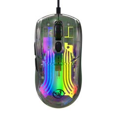 Mouse da gioco cablato RGB trasparente a 7 tasti X400 (nero)