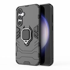 Per Samsung Galaxy S23 FE 5G PC + Custodia protettiva antiurto in TPU con supporto ad anello magnetico (nero)