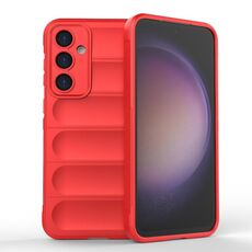 Per Samsung Galaxy S23 FE 5G Magic Shield TPU + custodia per telefono in flanella (rossa)