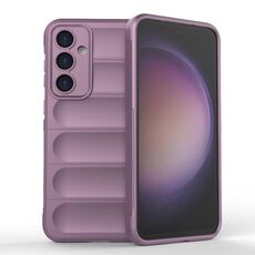 Per Samsung Galaxy S23 FE 5G Magic Shield TPU + custodia per telefono in flanella (viola)