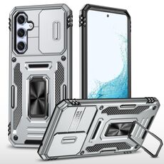 Per Samsung Galaxy S23 FE 5G Armor PC + Custodia per telefono con protezione per fotocamera in TPU (grigio)