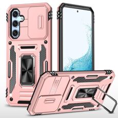 Per Samsung Galaxy S23 FE 5G Armor PC + Custodia per telefono con protezione per fotocamera in TPU (oro rosa)