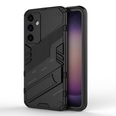 Per Samsung Galaxy S23 FE 5G Punk Armor 2 in 1 PC + custodia per telefono antiurto in TPU con supporto invisibile (nero)