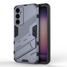 Per Samsung Galaxy S23 FE 5G Punk Armor 2 in 1 PC + custodia per telefono antiurto in TPU con supporto invisibile (grigio)
