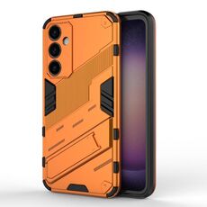 Per Samsung Galaxy S23 FE 5G Punk Armor 2 in 1 PC + custodia per telefono antiurto in TPU con supporto invisibile (arancione)