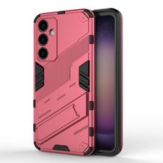Per Samsung Galaxy S23 FE 5G Punk Armor 2 in 1 PC + custodia per telefono antiurto in TPU con supporto invisibile (rosso chiaro)