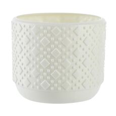 Vaso semplice in PE Contenitore per composizioni floreali bagnate e secche Vaso per fiori resistente al wrestling con smalto decorativo (Bianco latte)