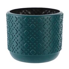 Vaso semplice in PE Contenitore per composizioni floreali bagnate e secche Vaso per fiori resistente al wrestling con smalto decorativo (blu mare)