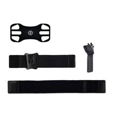 Staffa per borsa sportiva per borsa per telefono sportivo con braccio rotante smontato 3 in 1 per telefoni da 4,5-7 pollici (nero)