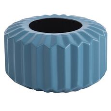 Vaso semplice in PE Contenitore per composizioni floreali bagnate e secche Contenitore per piante con smalto decorativo Resistente al wrestling (Blu mare)