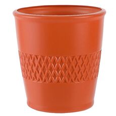 Vaso semplice in PE Contenitore per composizioni floreali bagnate e secche Vaso da fiori idroponico con smalto imitazione resistente alle gocce (Rosa rosa)