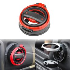 Per Wrangler JK 2007-2017 JL / JT 2018+ Auto Aria Condizionata Air Vent Portabicchieri (Rosso)