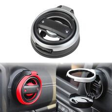 Per Wrangler JK 2007-2017 JL / JT 2018+ Auto Aria Condizionata Air Vent Portabicchieri (Argento)