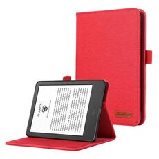 Custodia per tablet PU + TPU con texture orizzontale in tessuto per Amazon Kindle Paperwhite 5 2021 (Rosso)