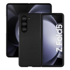 Per Samsung Galaxy Z Fold5 ViLi TC Series Custodia per telefono con texture in fibra di carbonio Kevlar (nera)