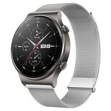 Per Huawei Watch GT2 Pro / GT2 46mm Cinturino Milan con doppia maglia magnetica in acciaio (Argento)