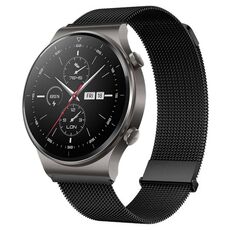 Per Huawei Watch GT2 Pro / GT2 46mm cinturino Milan con doppia maglia magnetica in acciaio (nero)