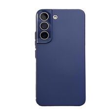 Per Samsung Galaxy S22 5G Custodia rigida in pelle per PC con olio all-inclusive (blu scuro)