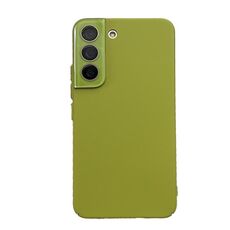 Per Samsung Galaxy S22+ 5G Custodia rigida in pelle per PC con olio all-inclusive (verde tè)