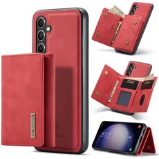 Per Samsung Galaxy S23 FE 5G DG.MING Serie M1 Portafoglio multi-carta 3 pieghe + Custodia magnetica per telefono (Rosso)