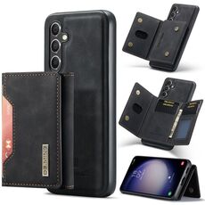Per Samsung Galaxy S23 FE 5G DG.MING Serie M2 Borsa multi-carta 3 pieghe + Custodia magnetica per telefono (Nero)