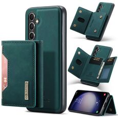 Per Samsung Galaxy S23 FE 5G DG.MING Serie M2 Borsa multi-carta 3 pieghe + Custodia magnetica per telefono (Verde)