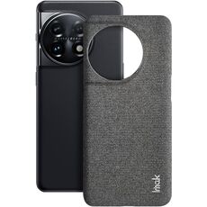 Per OnePlus 11 5G imak Ruiyi Series Texture in tessuto PU + custodia per telefono PC (grigio scuro)
