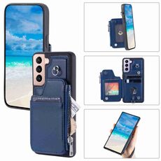 Per Samsung Galaxy S22+ 5G Slot per schede con cerniera Custodia per telefono RFID (blu)